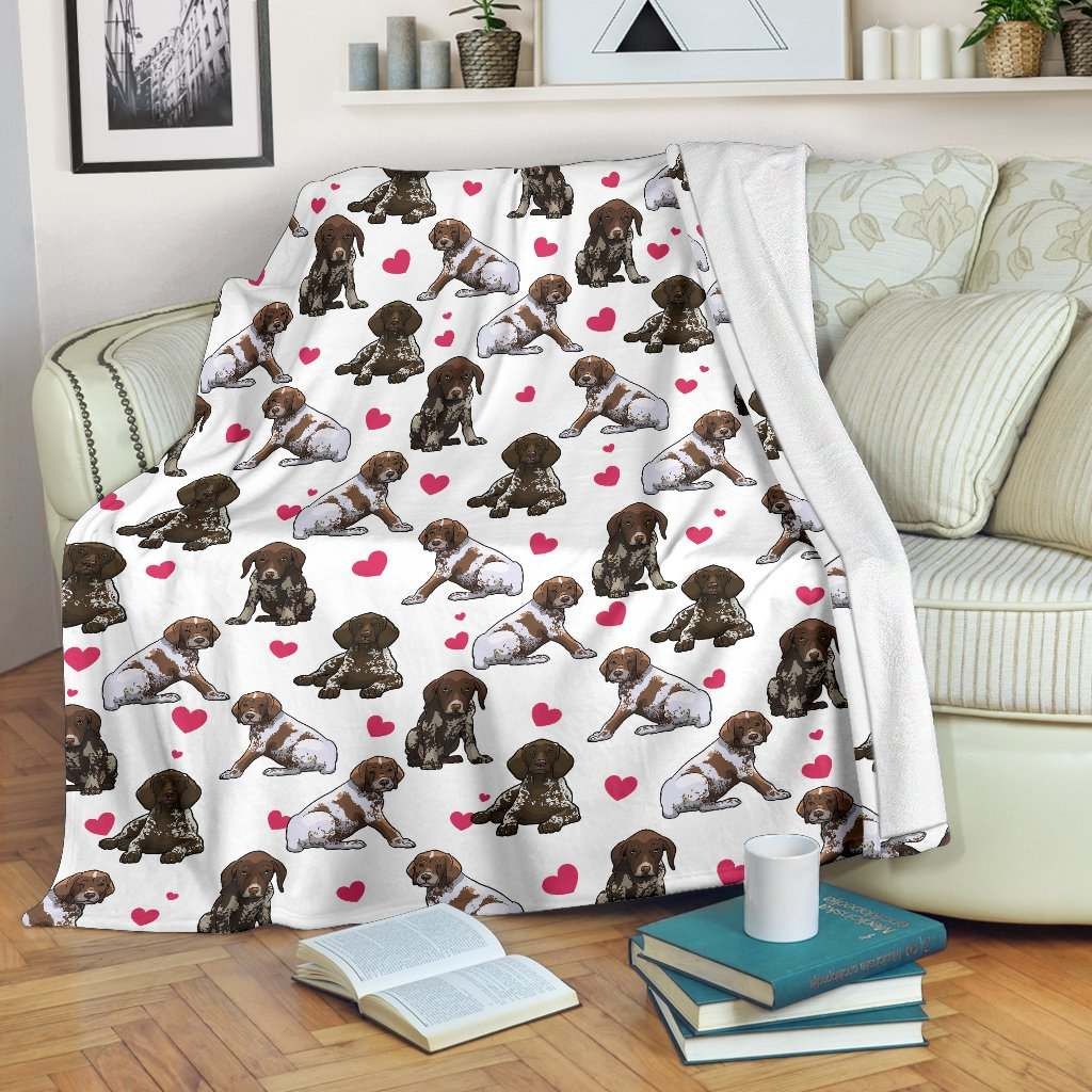 German Shorthaired Pointer Heart Blanket
