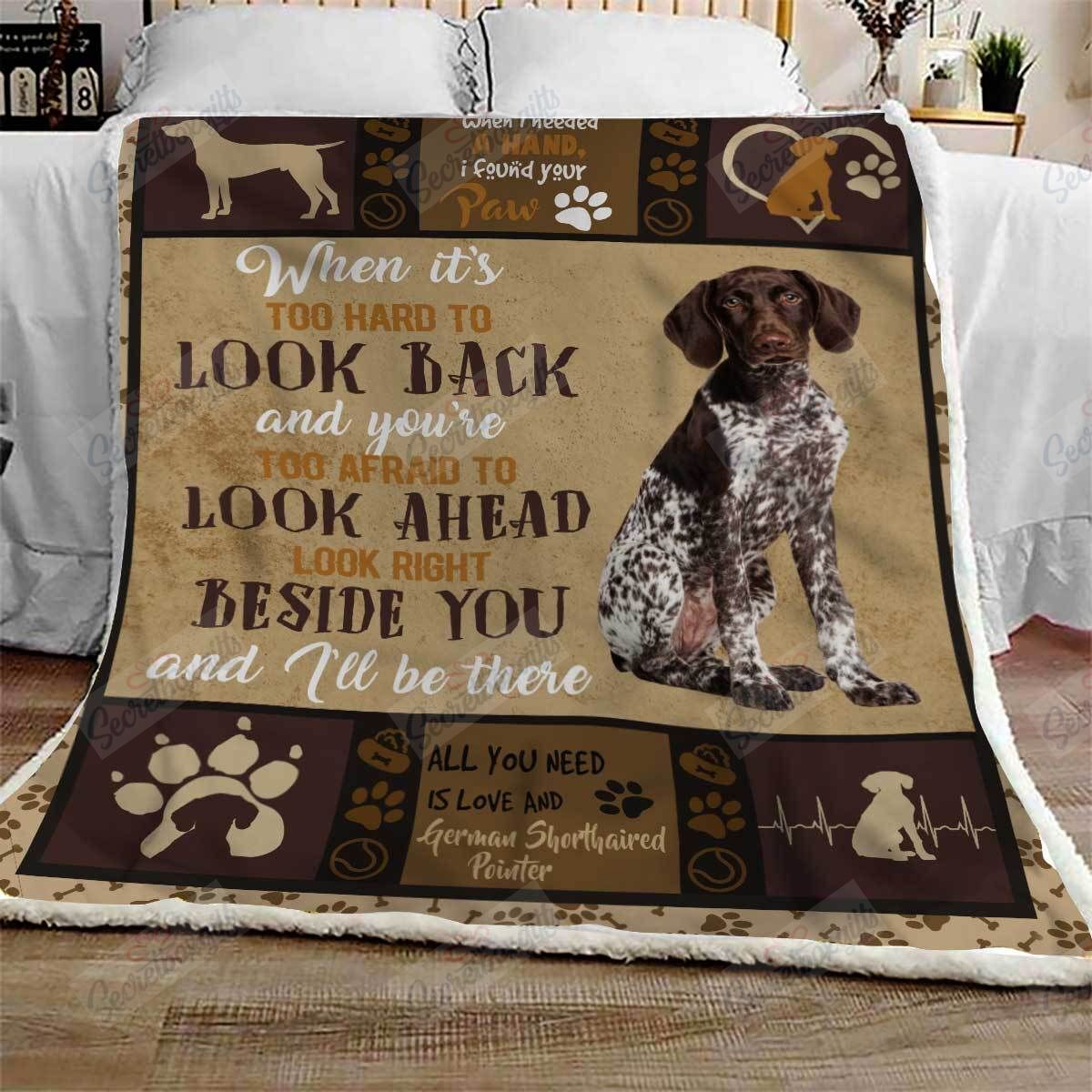 German Shorthaired Pointer I Will Be There Fleece Blanket