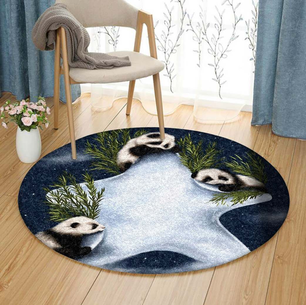 Giant Panda Round Carpet
