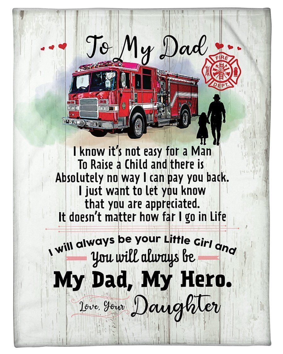 Gift For A Firefighter Dad You Are Appreciated Fleece Blanket Fleece Blanket
