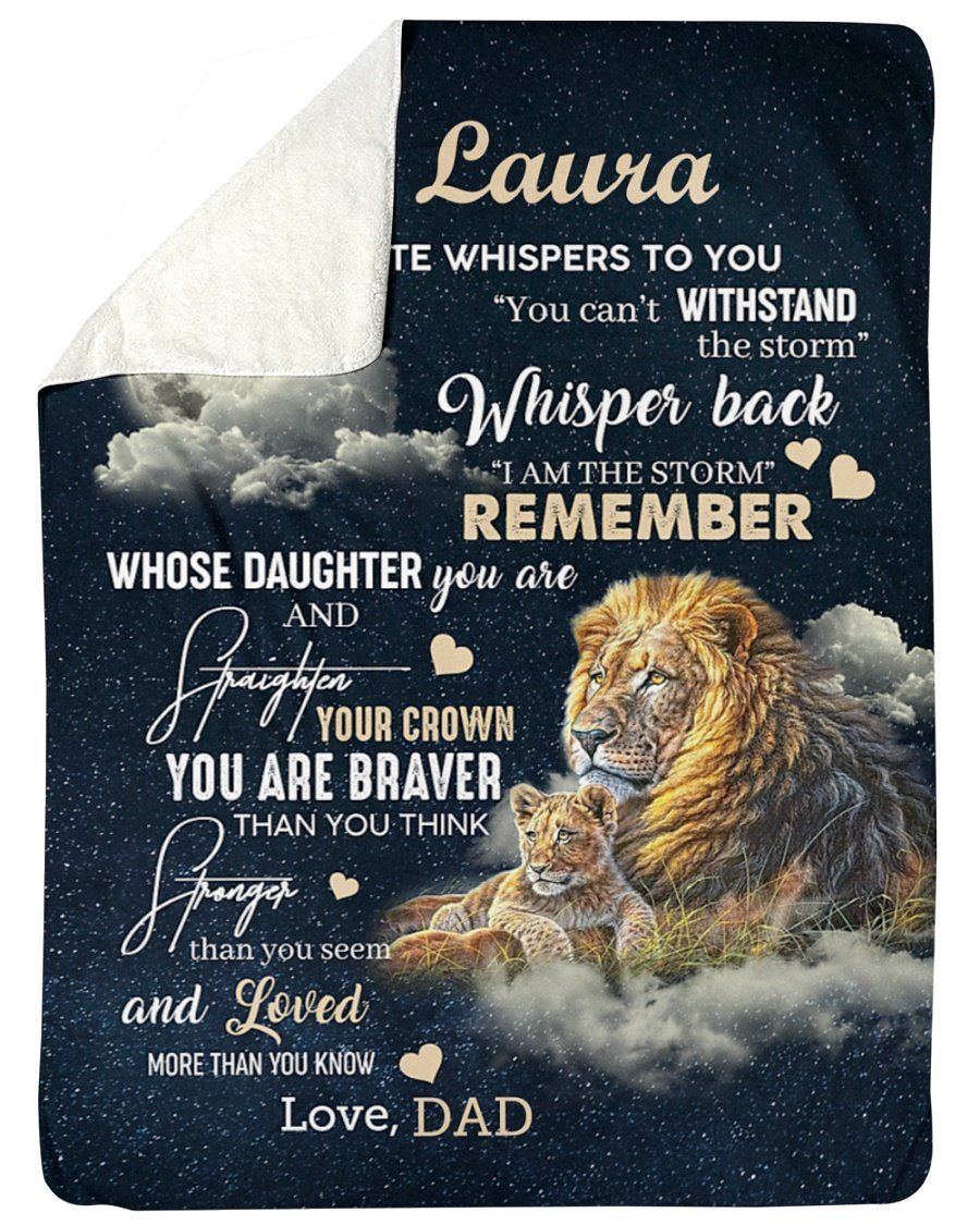 Gift For Child Remember Whose Daughter You Are Fleece Blanket Sherpa Blanket
