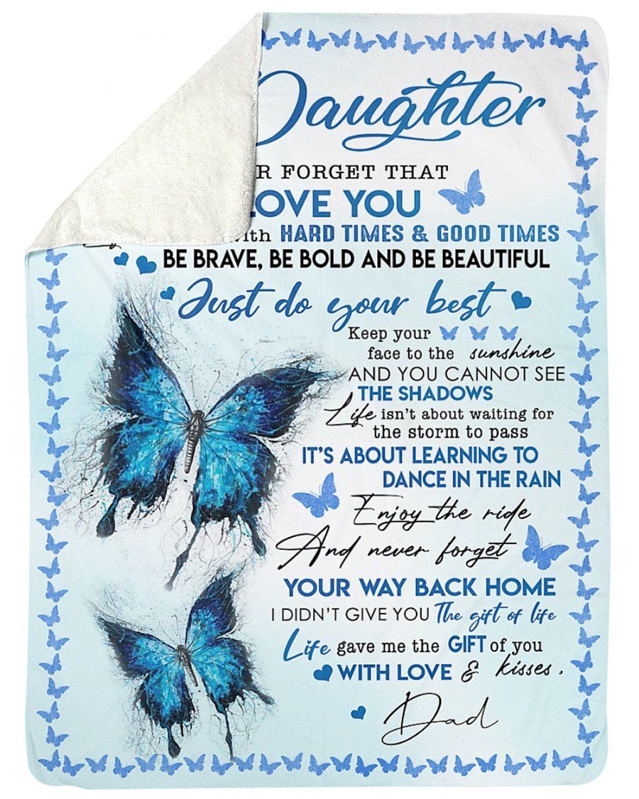 Gift For Daughter Be Brave Be Bold Be Beautiful Fleece Blanket Sherpa Blanket