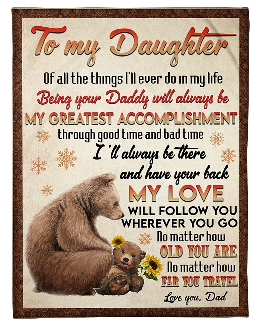 Gift For Daughter I’ll Always Be There And Have Your Back Fleece Blanket Fleece Blanket