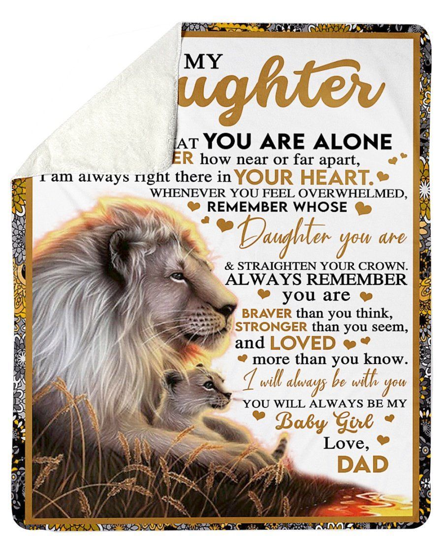 Gift For Daughter I’m Always Right There In Your Heart Sherpa Blanket