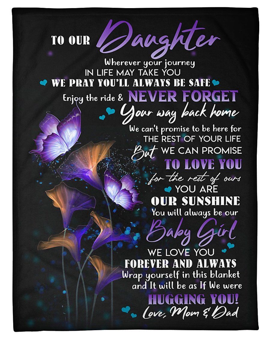 Gift For Daughter I Pray You’ll Always Be Safe Fleece Blanket Fleece Blanket
