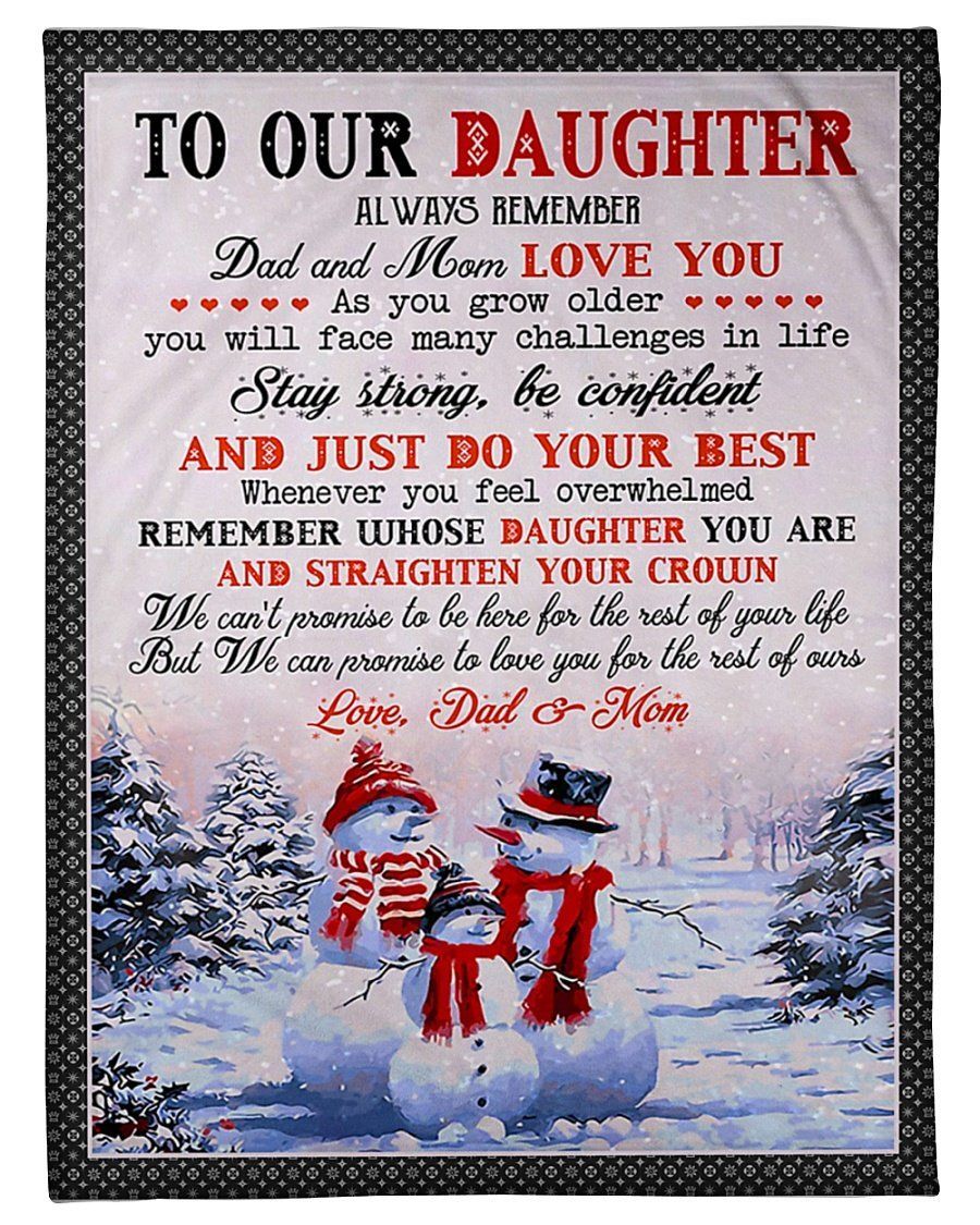 Gift For Daughter Just Do Your Best Fleece Blanket Fleece Blanket