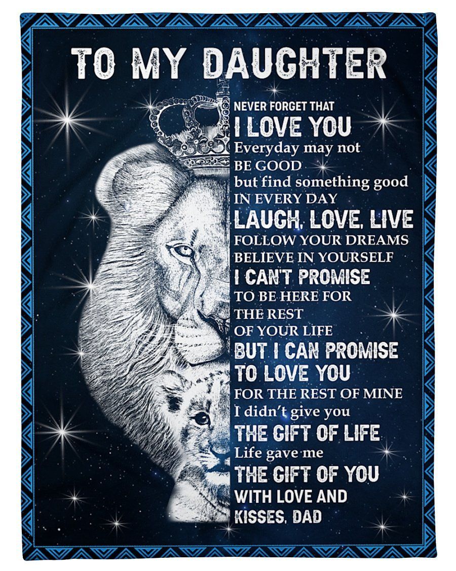 Gift For Daughter Laugh Love And Live Fleece Blanket Fleece Blanket
