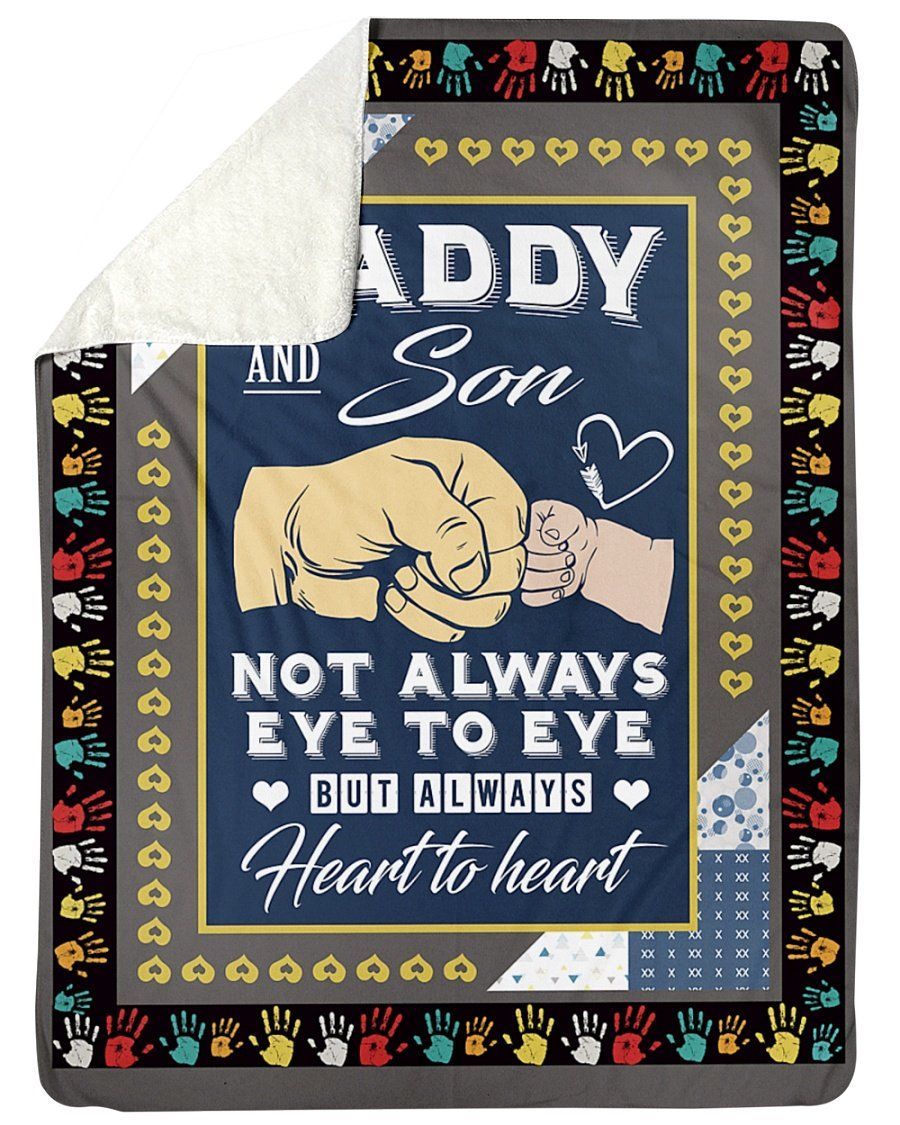 Gift For Daughter Love Between Dad And Daughter Is Forever Fleece Blanket Sherpa Blanket