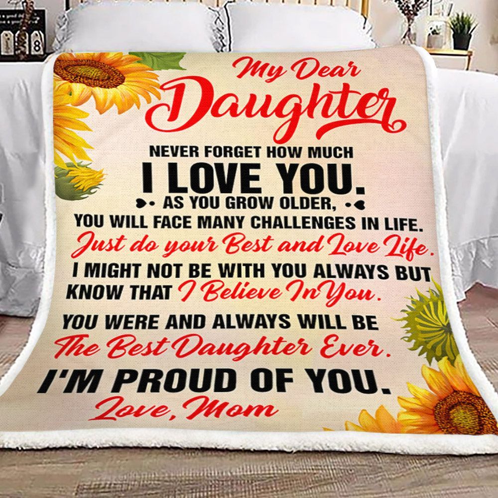 Gift For Daughter Sherpa Fleece Blanket