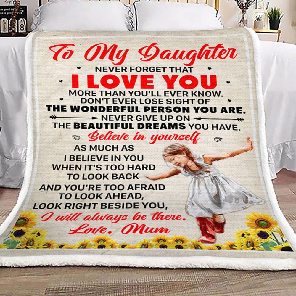 Gift For Daughter Sherpa Fleece Blanket