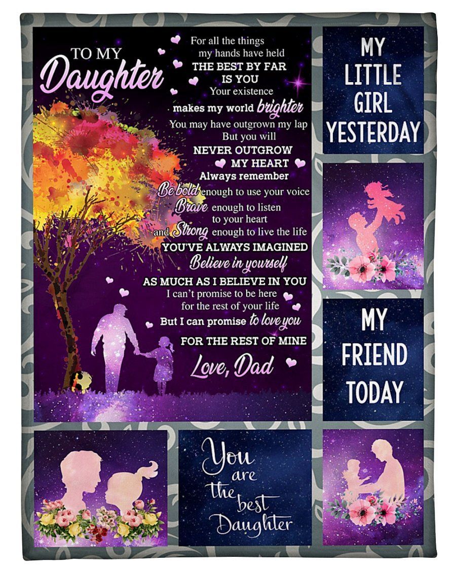 Gift For Daughter You Are The Best Daughter Fleece Blanket Fleece Blanket