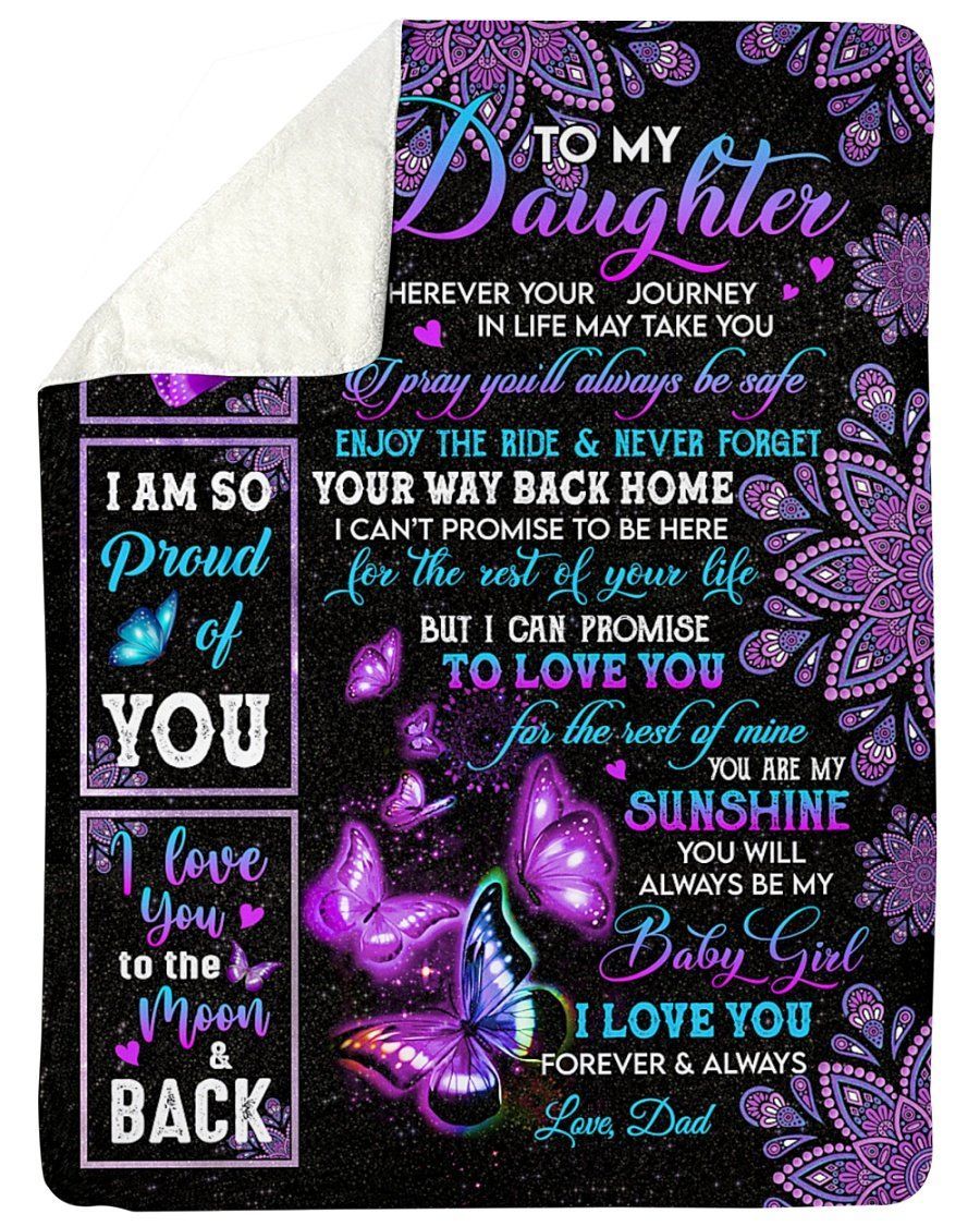Gift For Daughter You’re A Special Gift To Me Fleece Blanket Sherpa Blanket