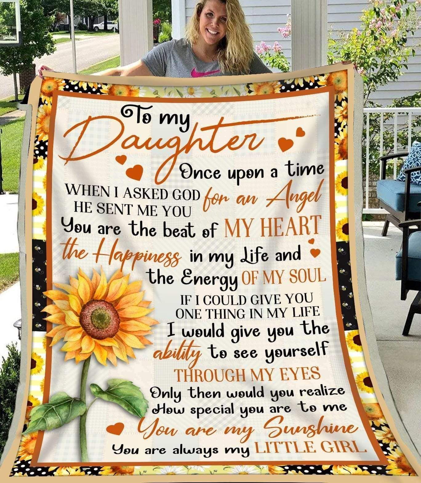 Gift For Daughter You’re My Sunshine Soft Blanket Gift
