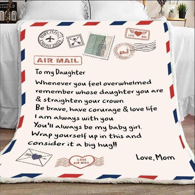 Gift For Family’s Member Letter Collection Printed Fleece Blanket