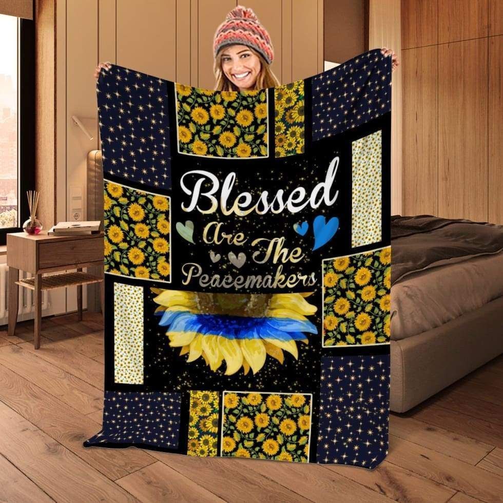 Gift For Friends Blessed Are The Peacemakers Fleece Blanket