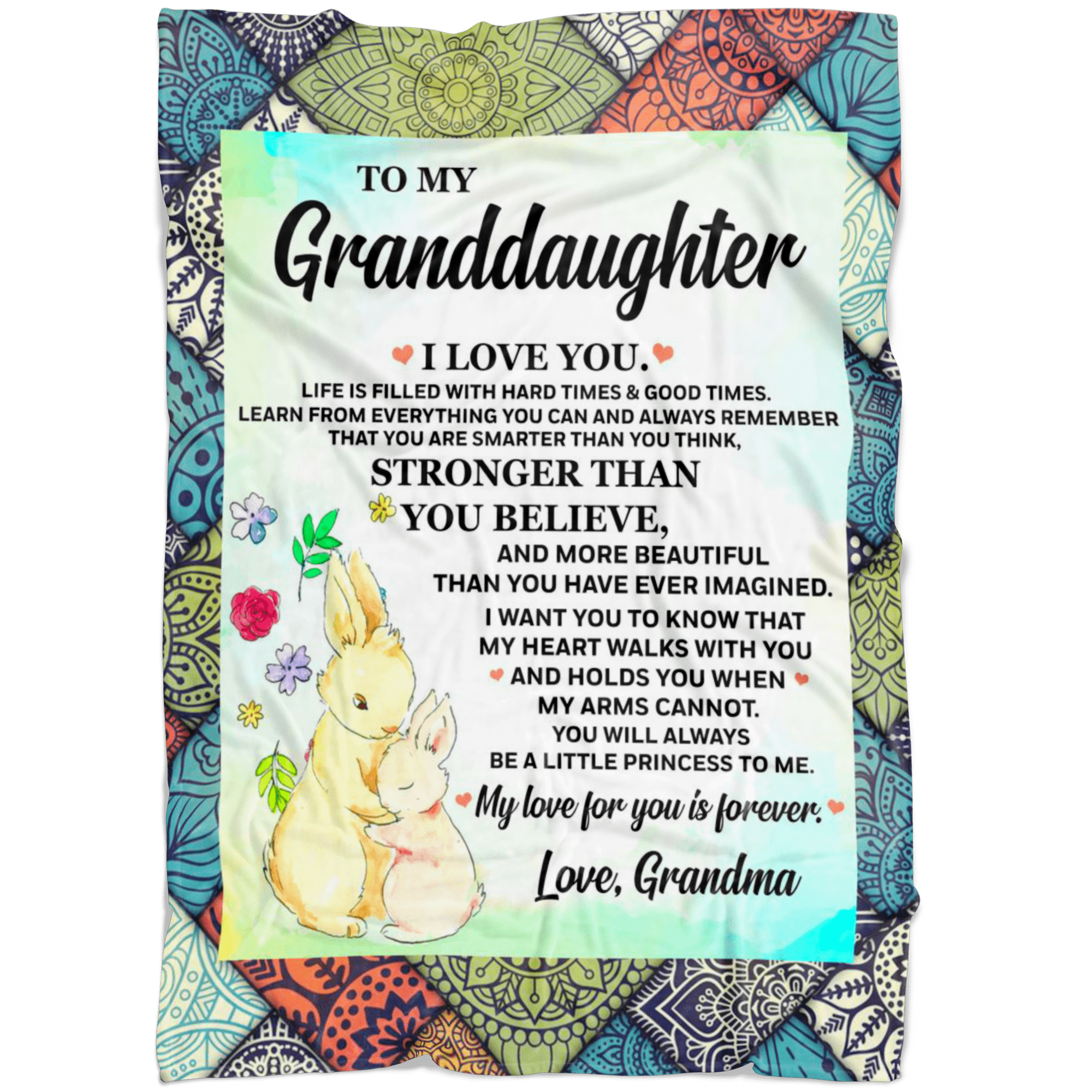 Gift For Granddaughter From Grandma You Stronger Than You Think Fleece Blanket