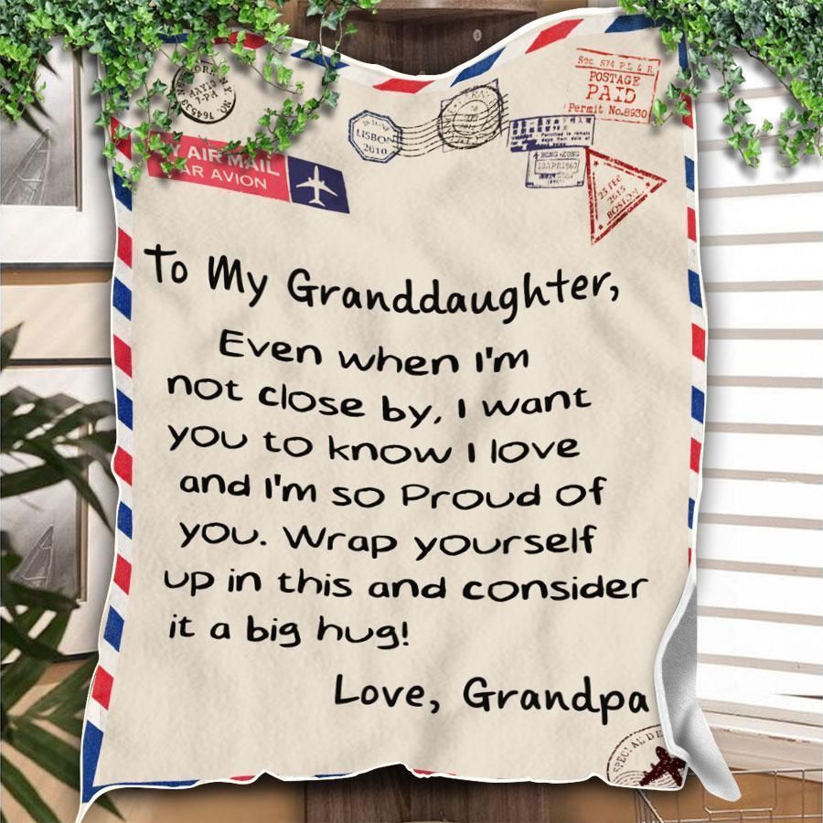 Gift For Granddaughter I Am So Proud Of You Fleece Blanket