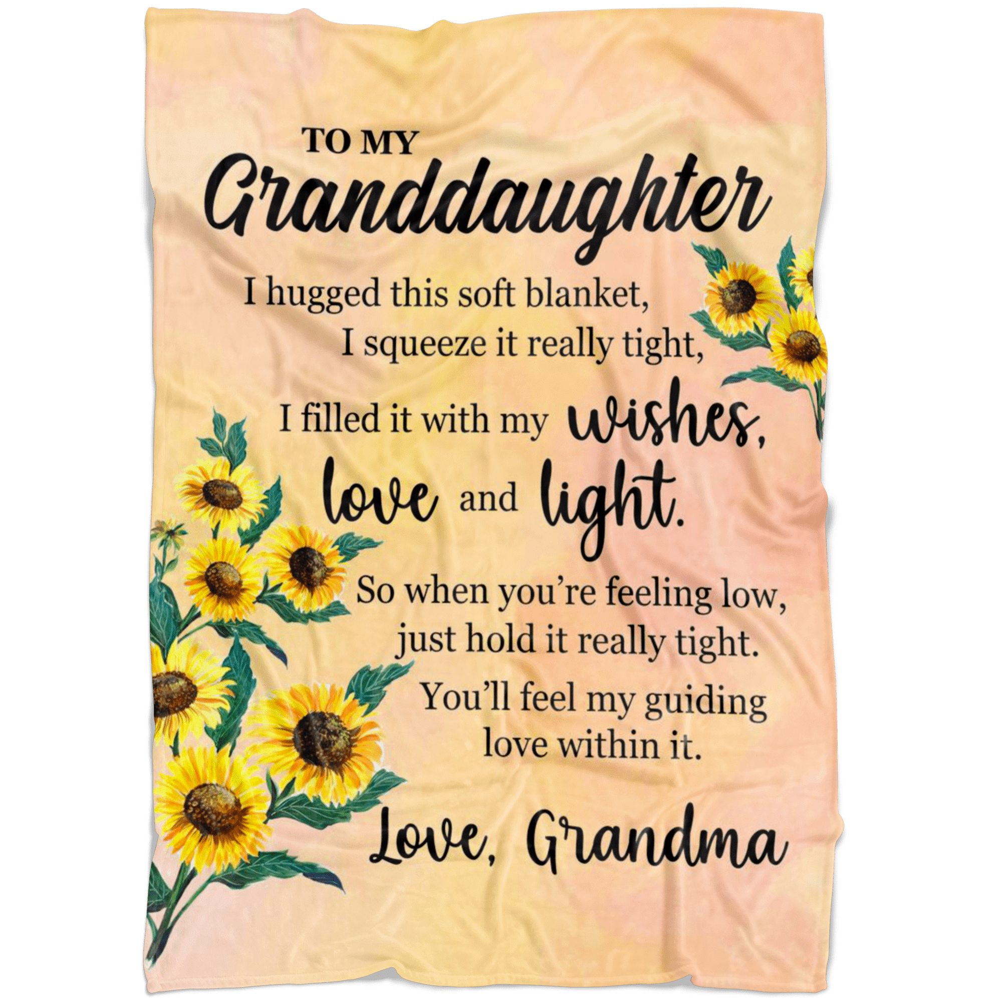 Gift For Granddaughter I Filled This Blanket With My Wishes Fleece Blanket
