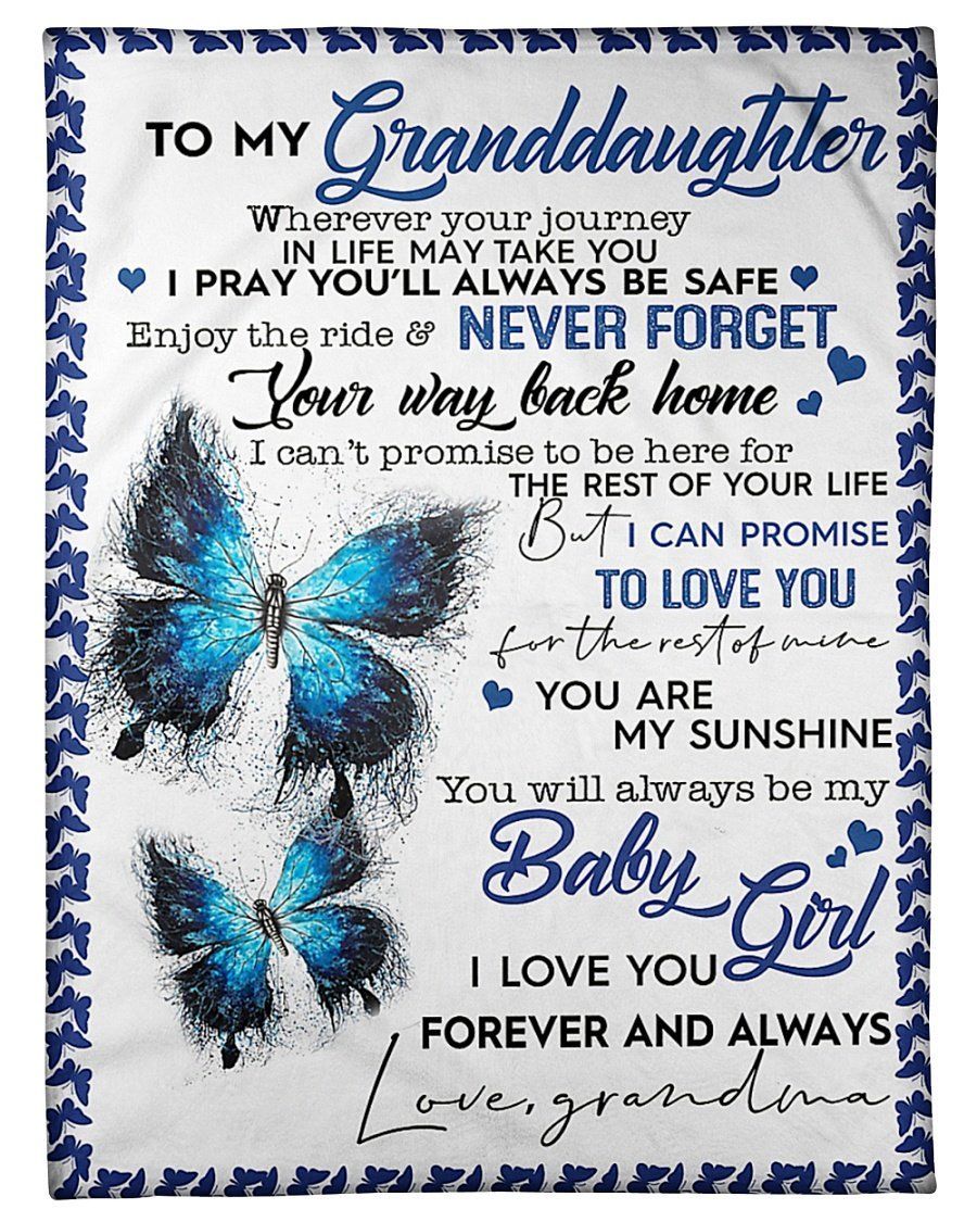 Gift For Granddaughter I Love You Forever And Always Fleece Blanket
