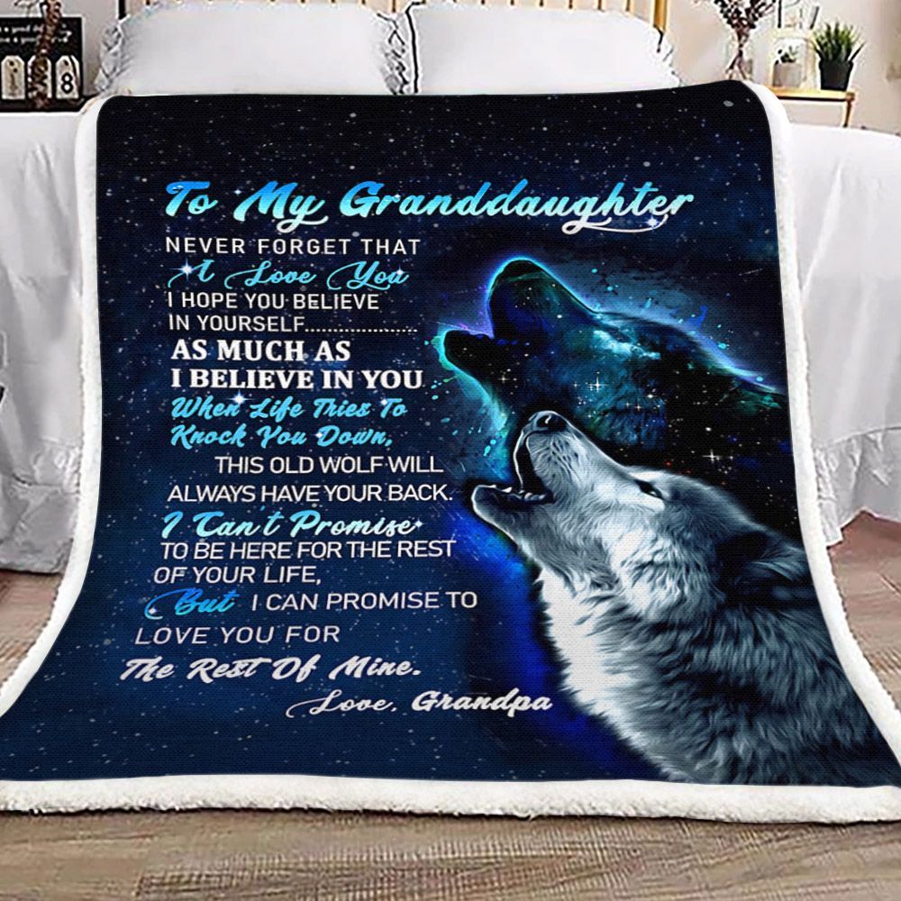 Gift For Granddaughter Sherpa Fleece Blanket