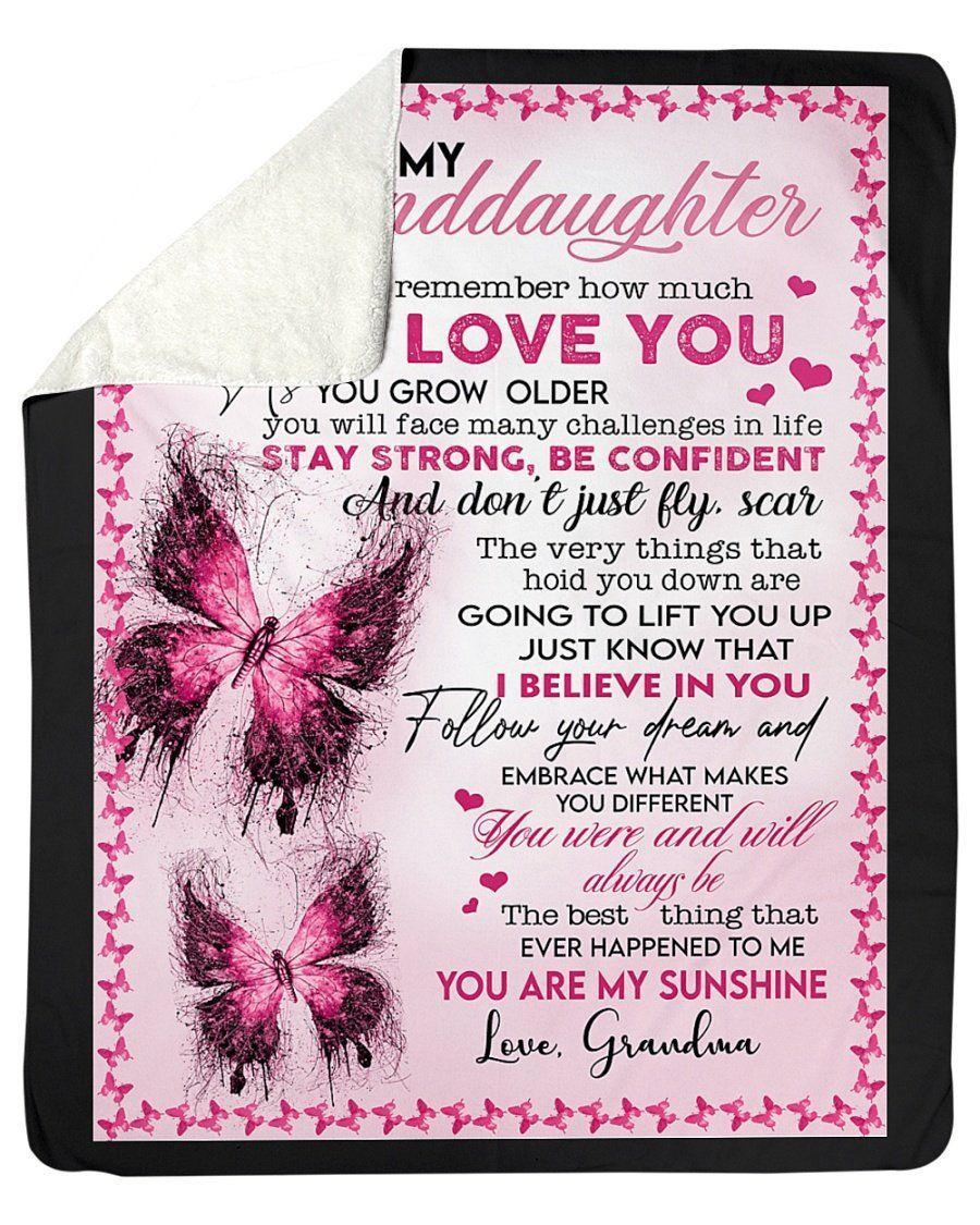 Gift For Granddaughter You Are My Sunshine Special Custom Design Fleece Blanket