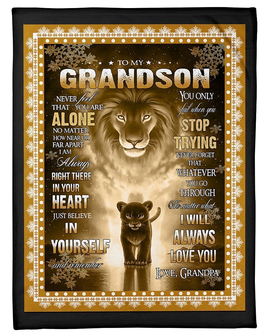 Gift For Grandson I’ll Always Love You Special Custom Design Fleece Blanket