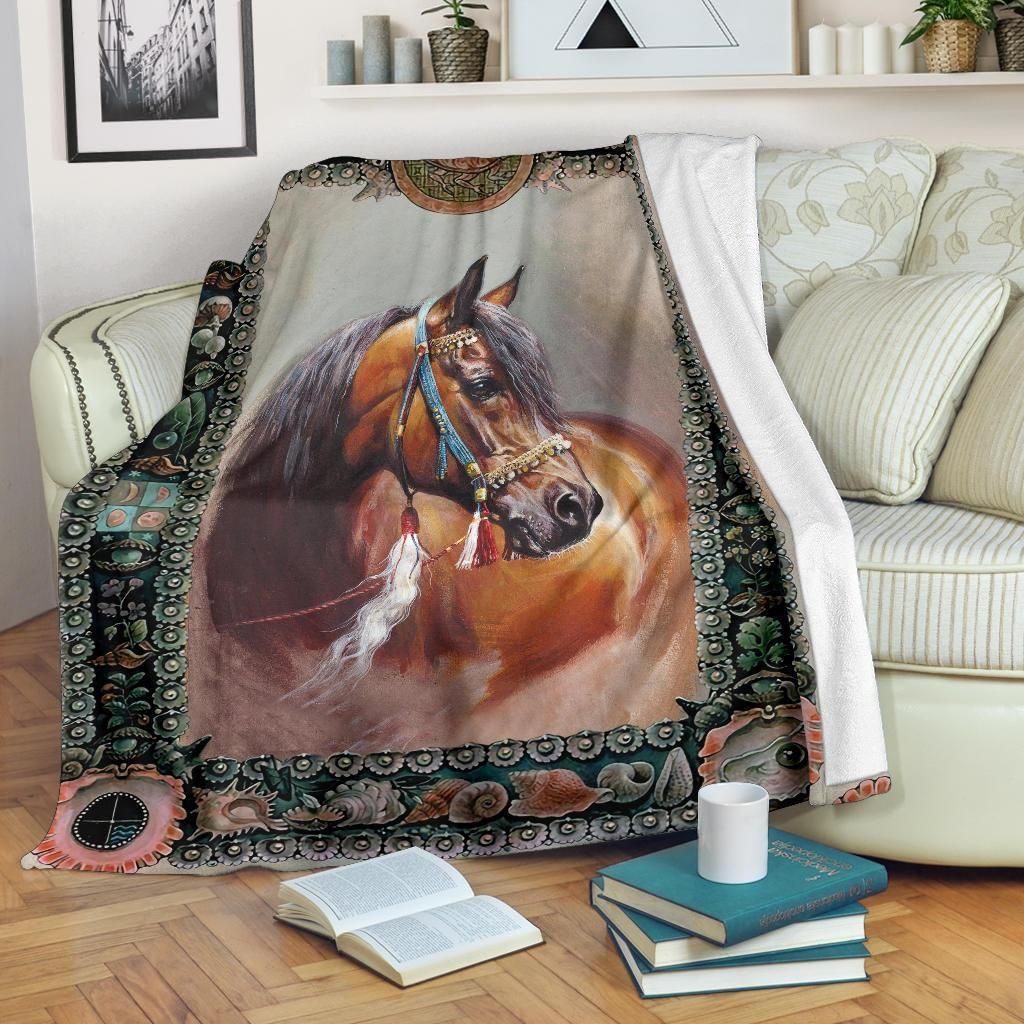 Gift For Horse Lovers Beautiful Horse Photo Printed Fleece Blanket