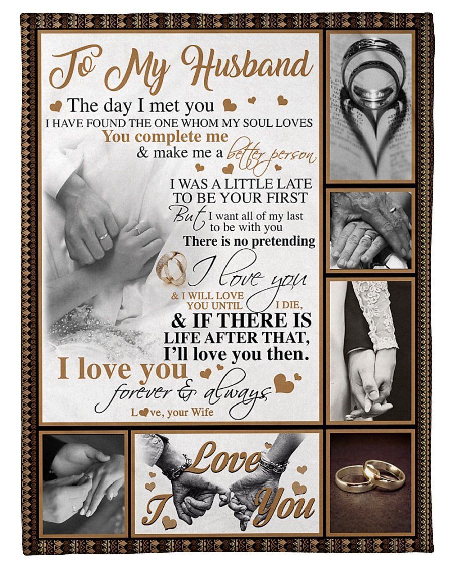 Gift For Husband Love You Forever And Always Trending Fleece Blanket