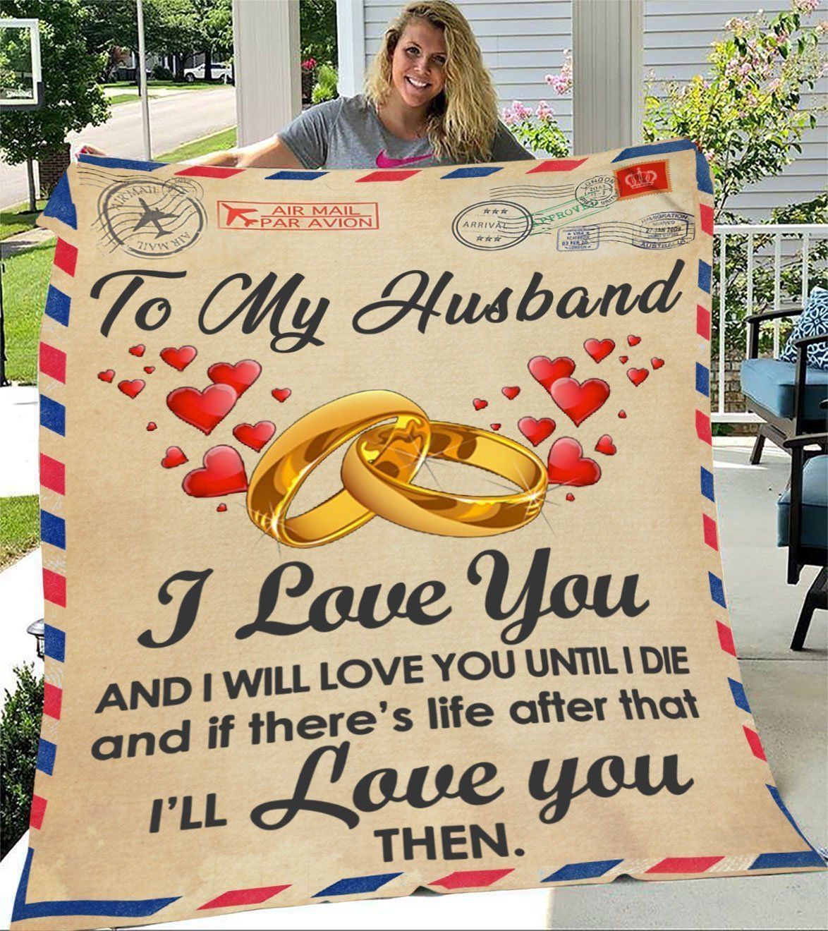 Gift For Husband Rings I Will Love You Until I Die Fleece Blanket