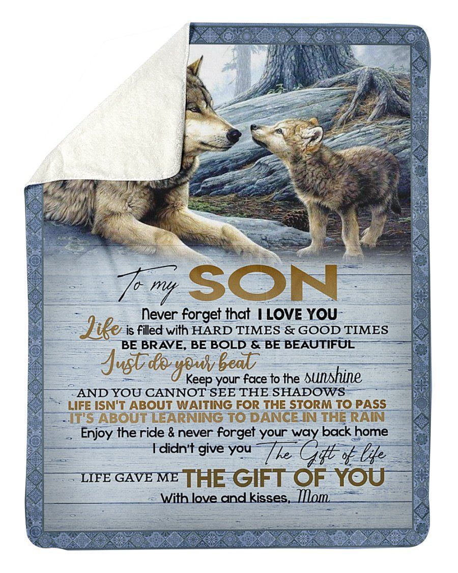Gift For My Son Fleece Blanket