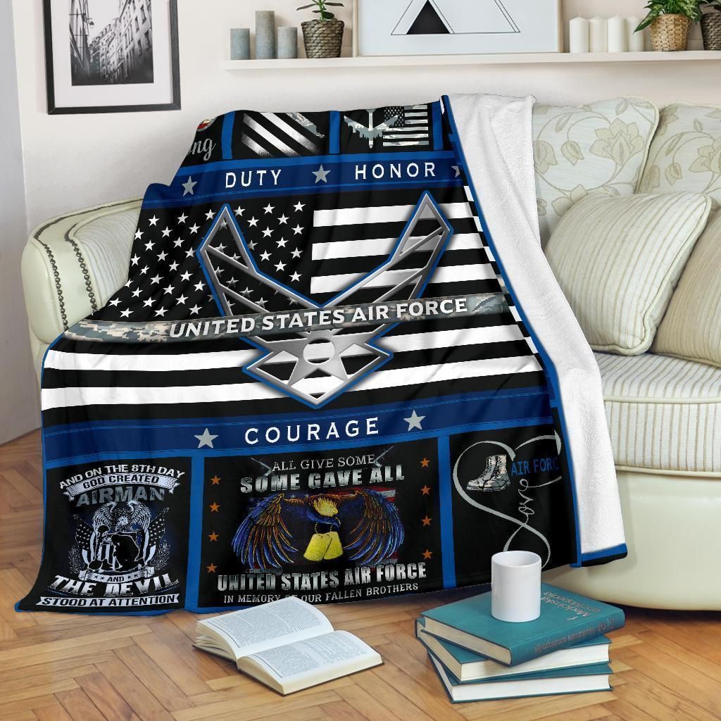 Gift For Patriot Day United States Air Force Printed Fleece Blanket