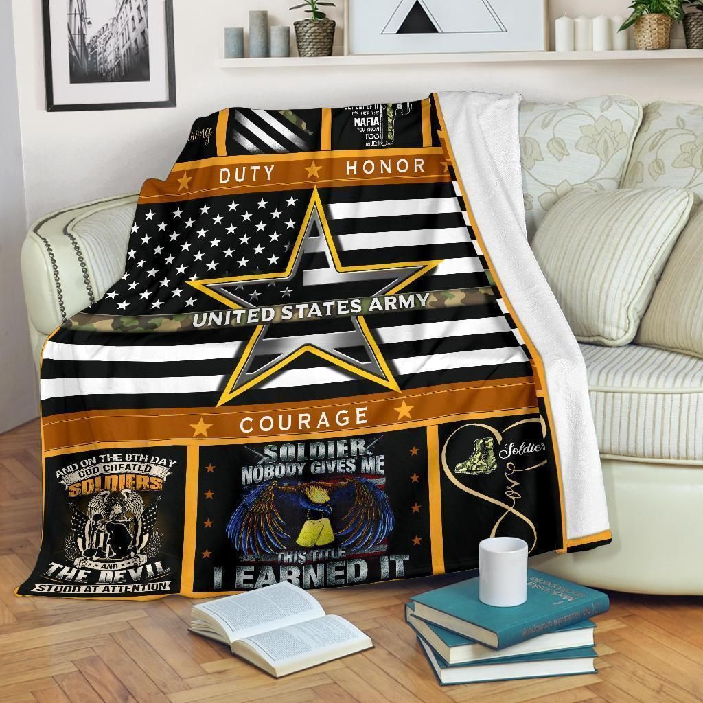 Gift For Patriot Day United States Army Usa Flag Fleece Blanket