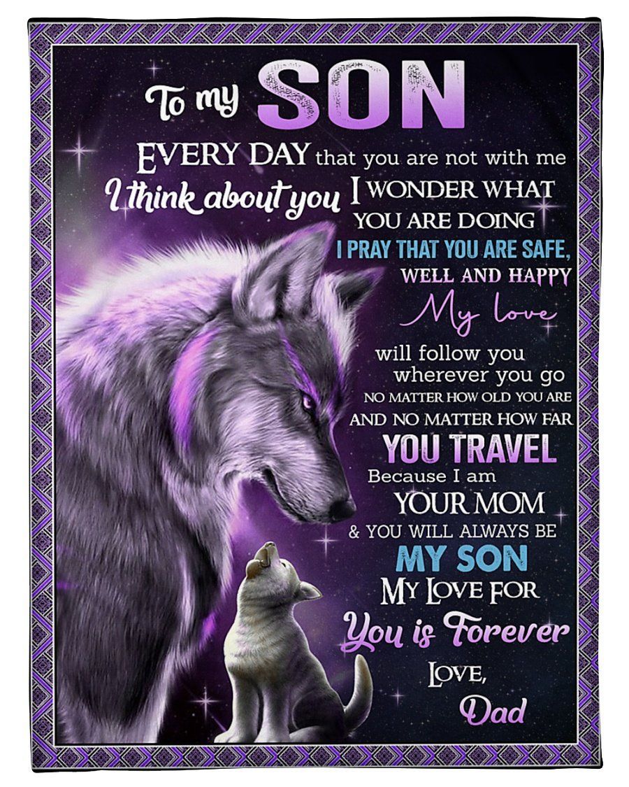 Gift For Son My Love For You Is Forever Fleece Blanket Fleece Blanket