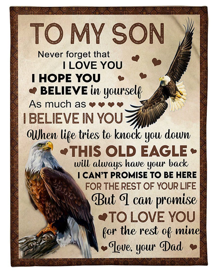 Gift For Son When Life Try To Knock You Down Fleece Blanket Fleece Blanket