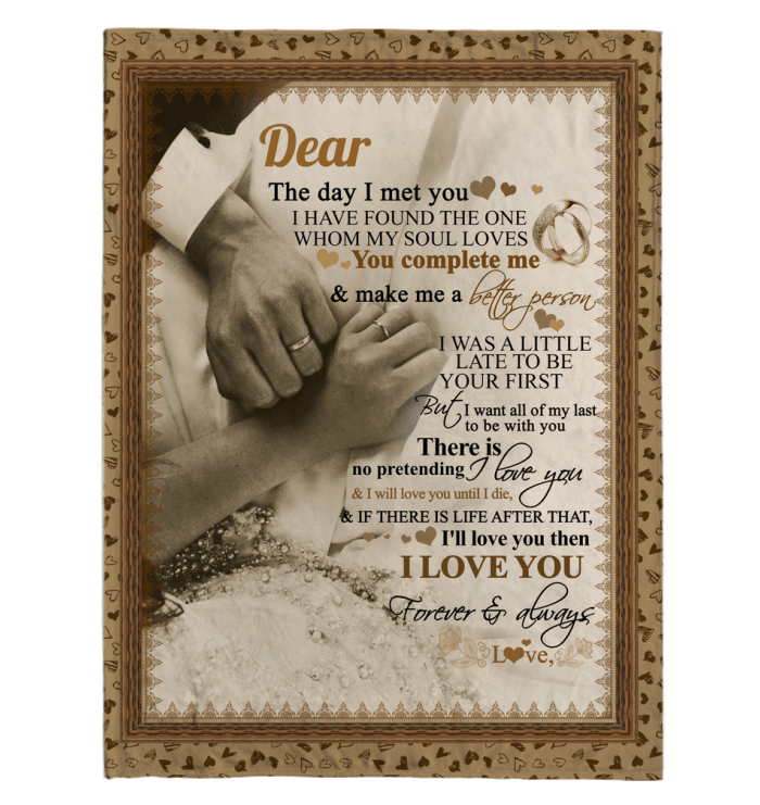 Gift For Wife The Day I Met You Unique Custom Design Fleece Blanket