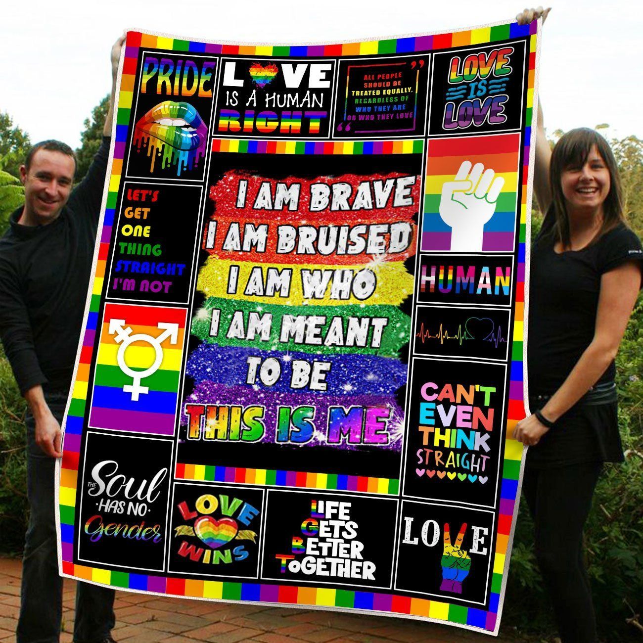 Gift For Your Love I Am Brave I Am Bruised Fleece Blanket