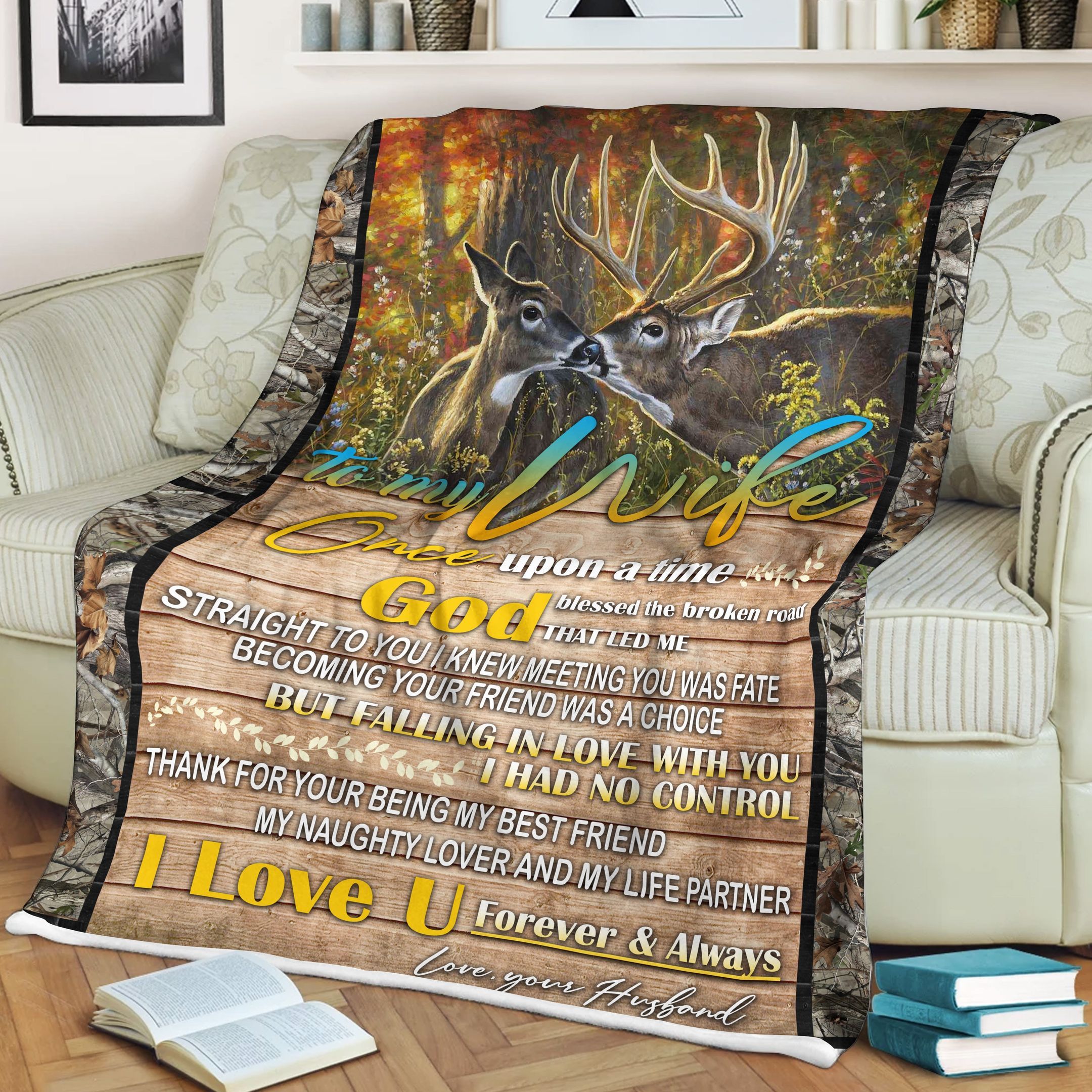 Gift For Your Wife Christmas To My Wife Sherpa Fleece Blanket