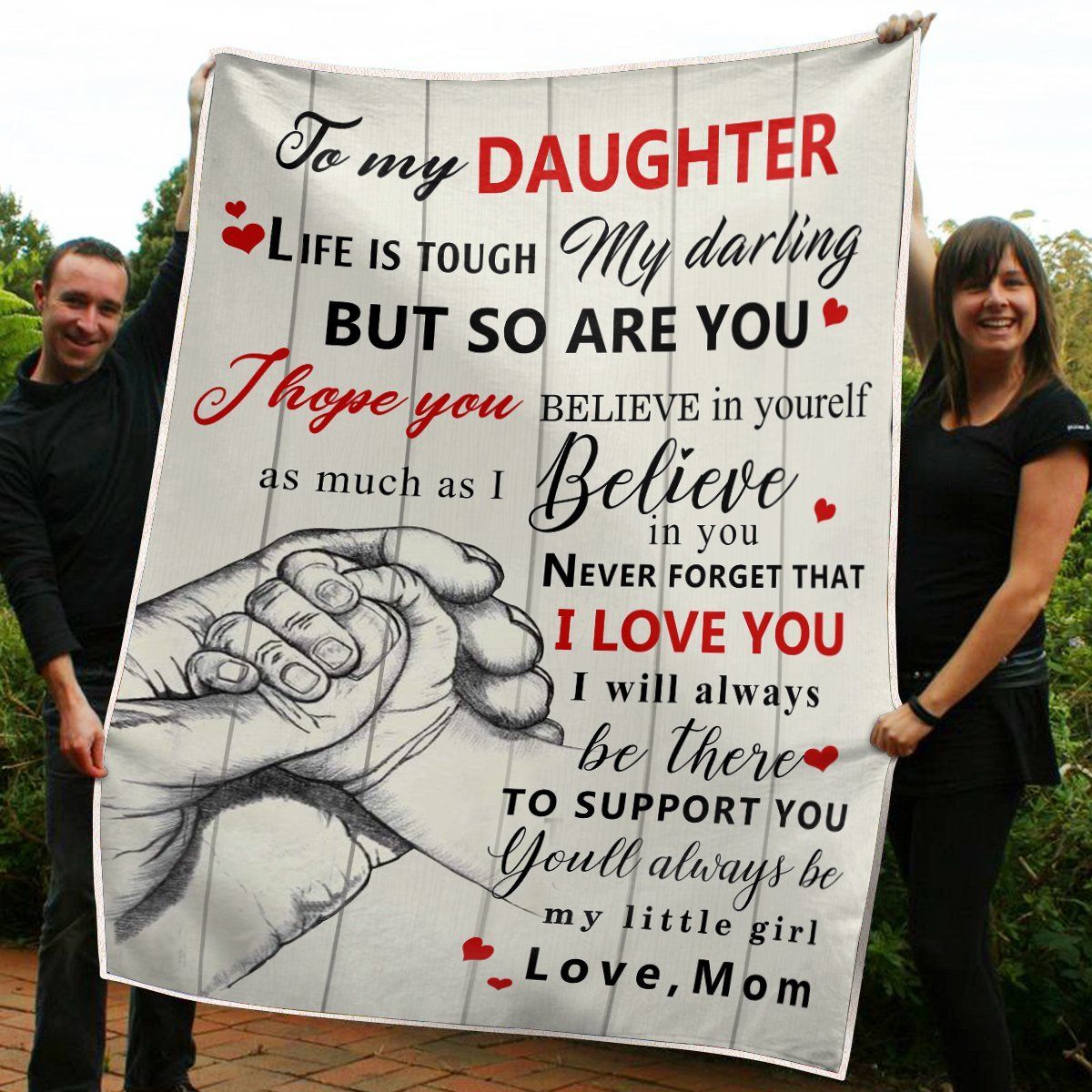 Gift From Mom To My Daughter Sherpa Fleece Blanket