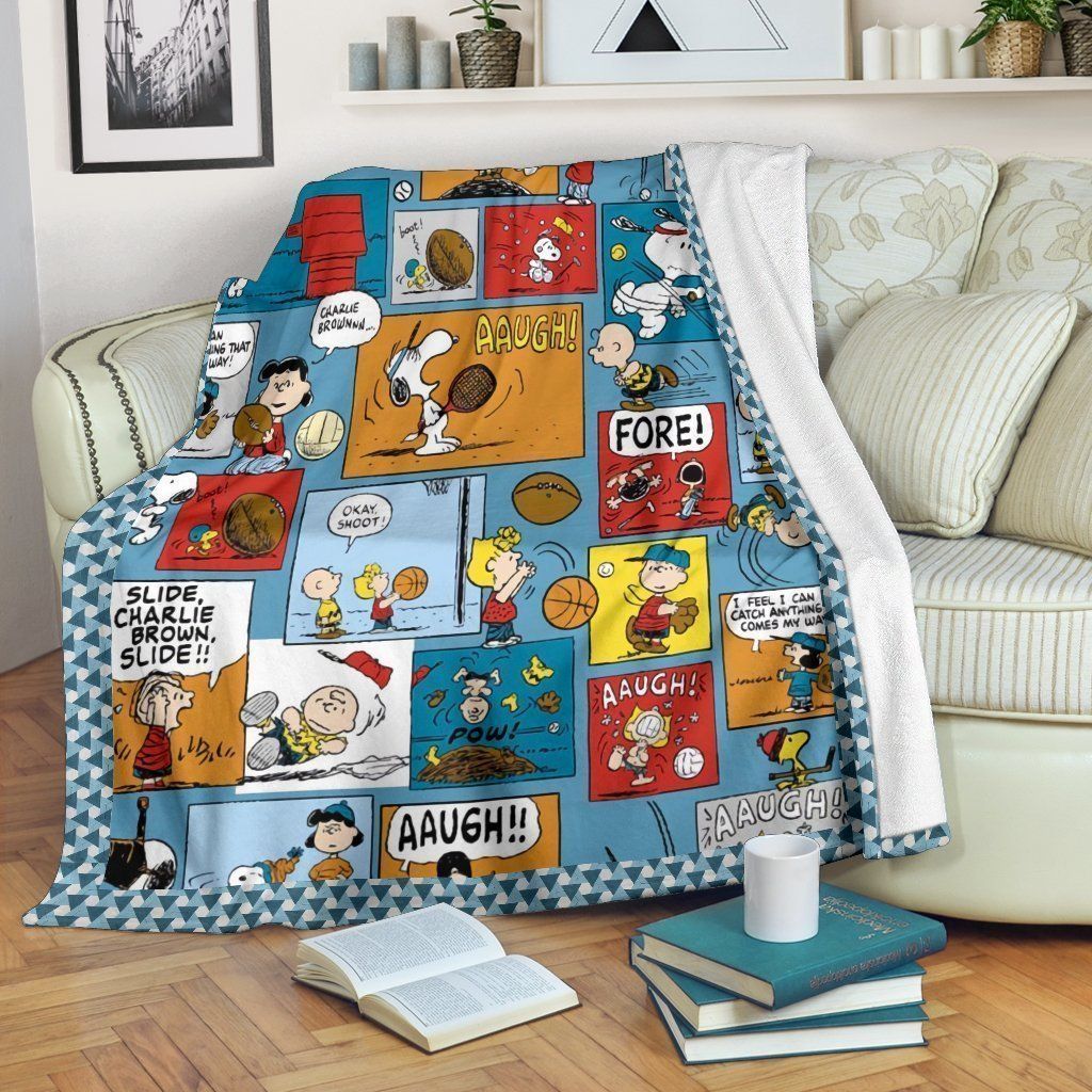 Gift Idea For Fans Cute Friends And Snoopy Fleece Blanket