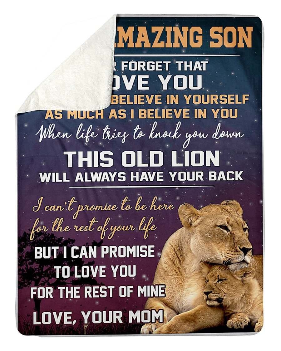 Gift Mom To Son Fleece Blanket