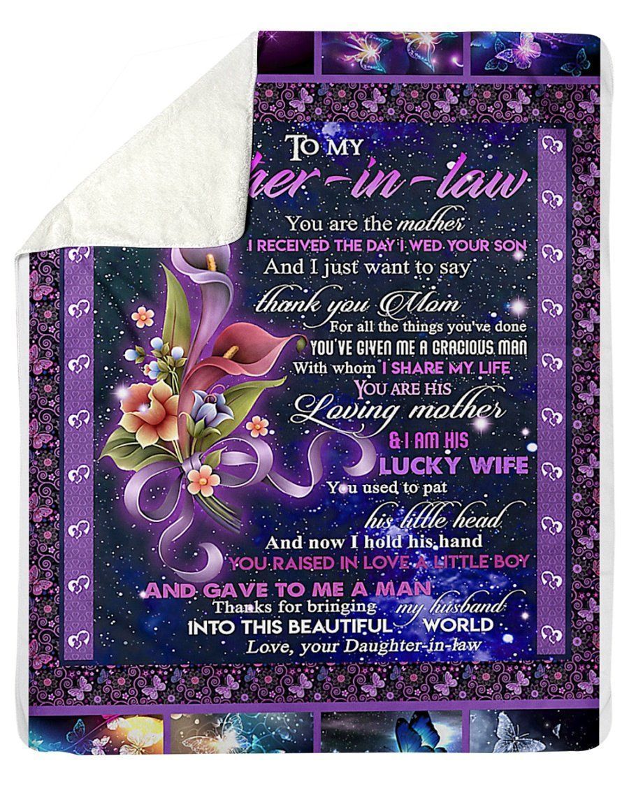 Gift To My Mother-in-law From Your Daughter-in-law Fleece Blanket