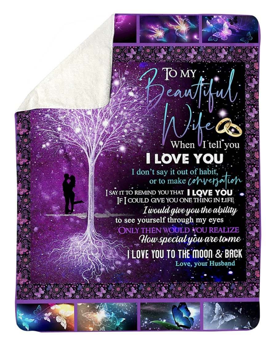 Gift To My Wife Fleece Blanket