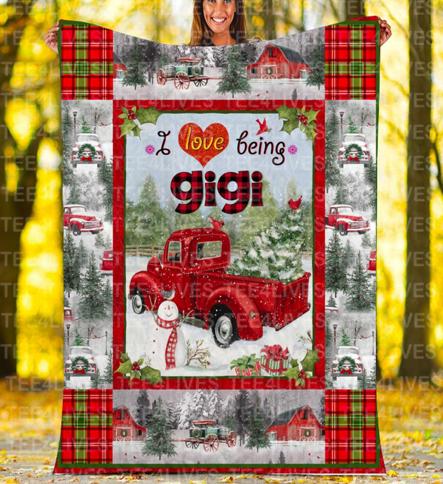 Gigi Christmas Sherpa Fleece Blanket