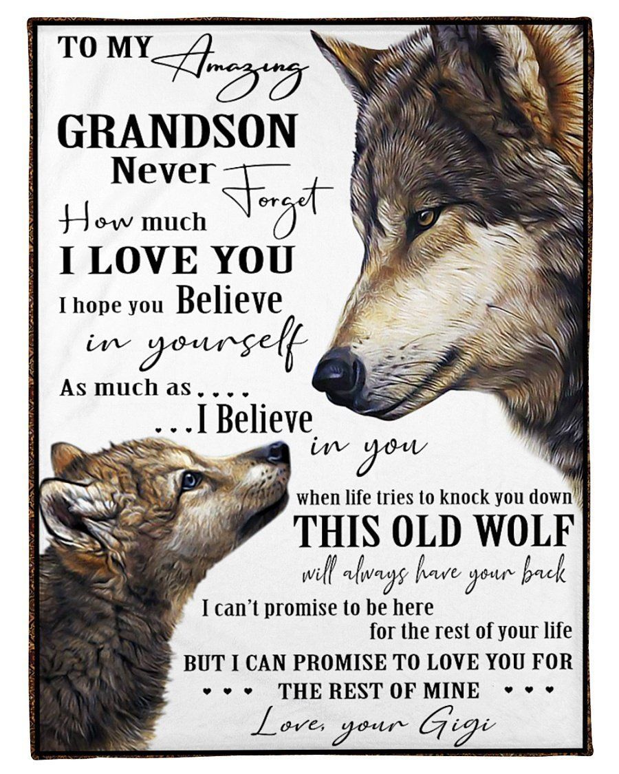 Gigi Gift For Grandson Never Forget How Much I Love You Fleece Blanket