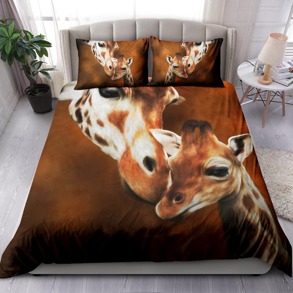 Giraffe Adult And Baby Bedding Set