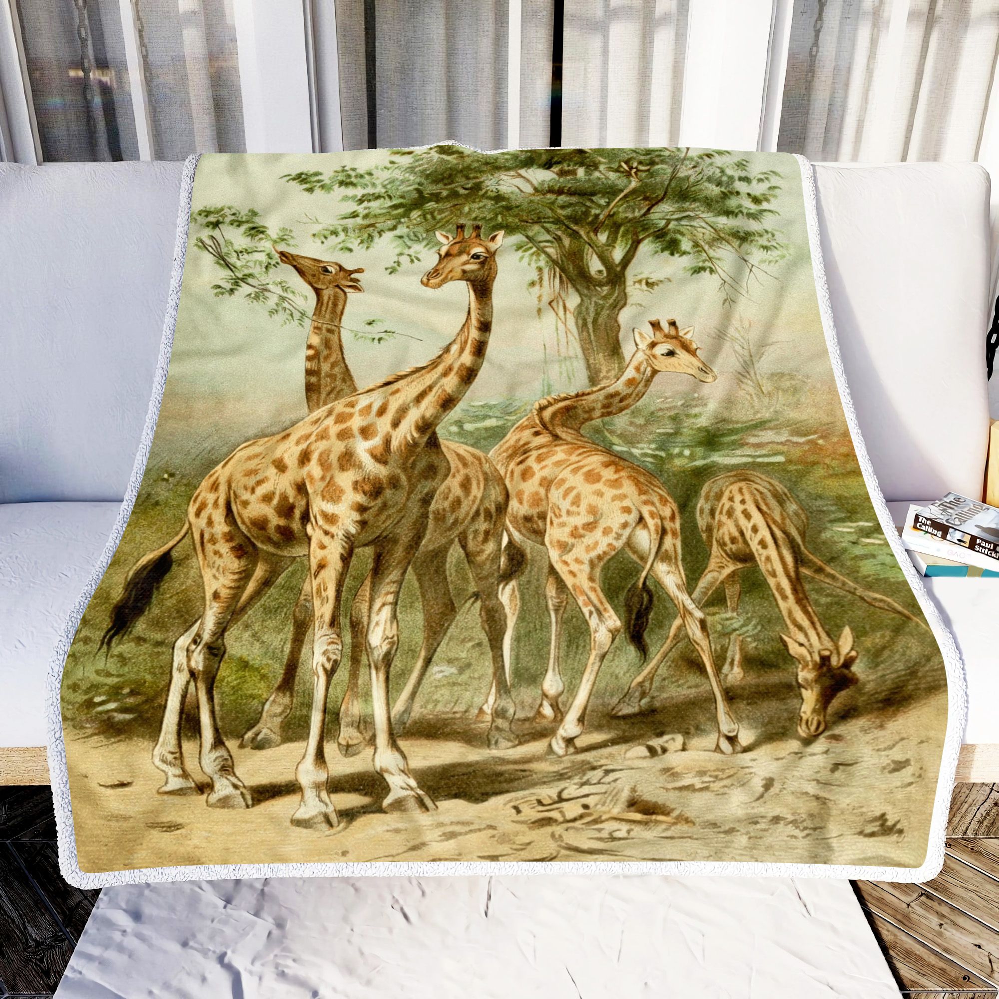 Giraffe Art Fleece Blanket