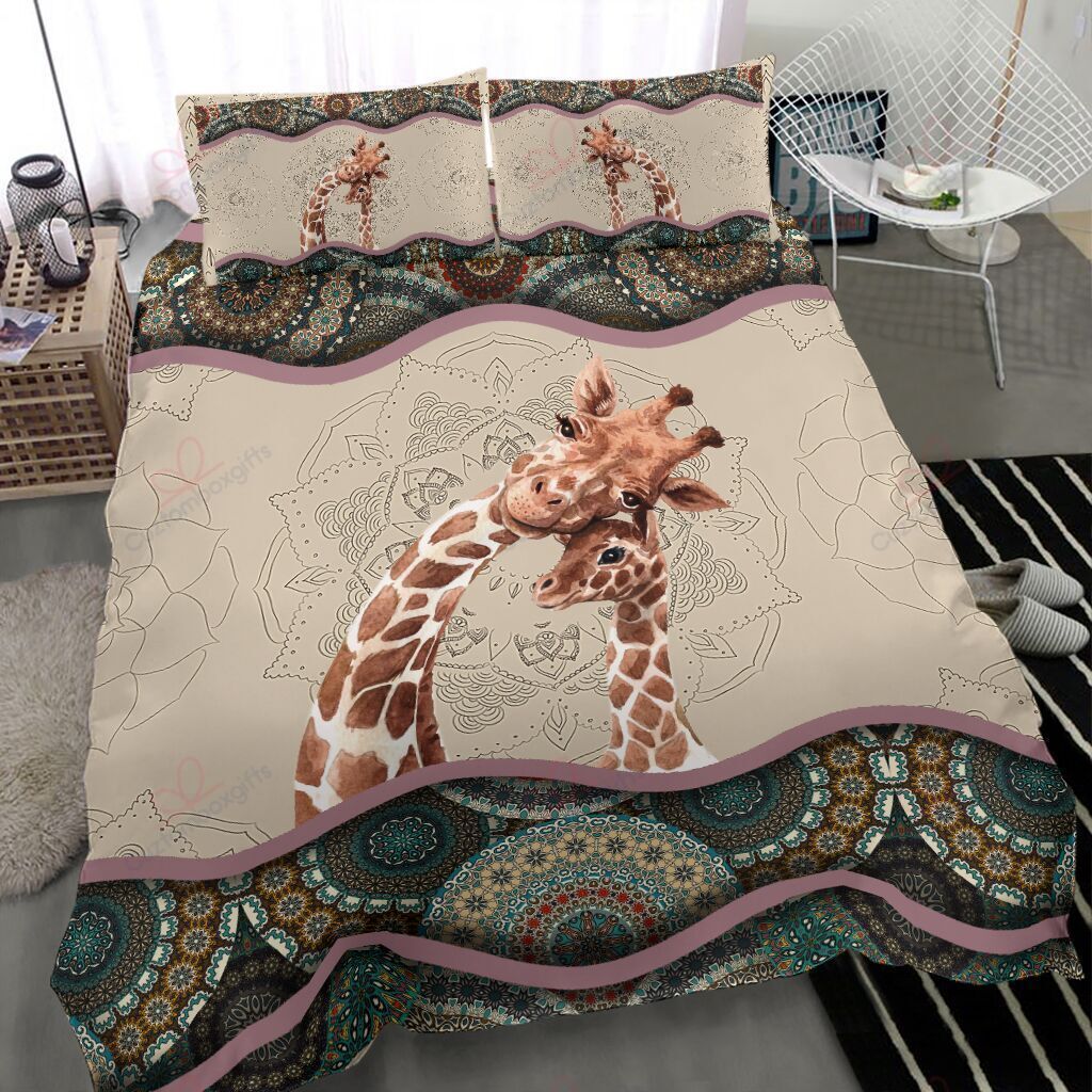 Giraffe Boho Pattern Bedding Set