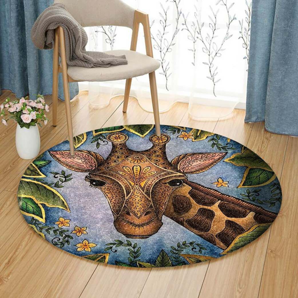 Giraffe Round Carpet