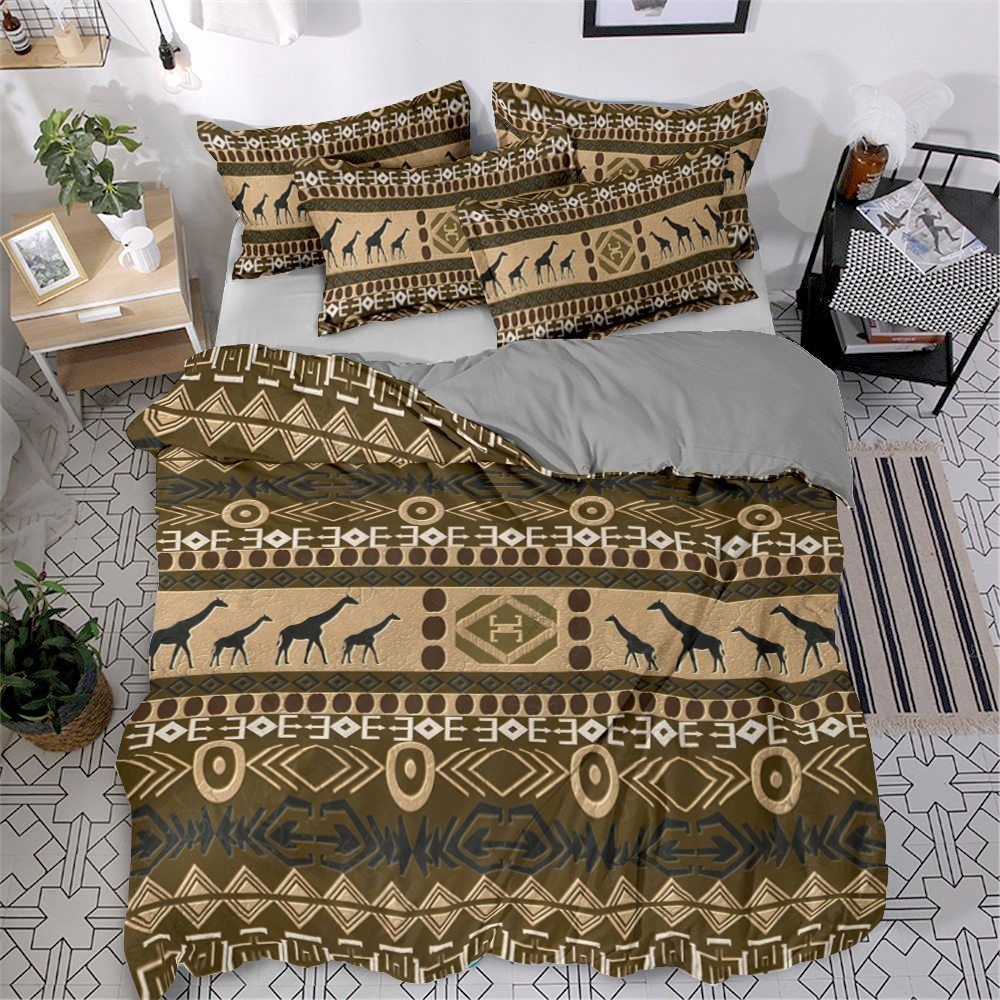 Giraffe Cotton Bed Sheets Spread Comforter Bedding Set