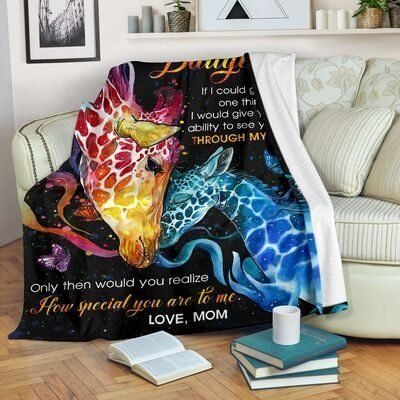 Giraffe Sherpa Fleece Blanket